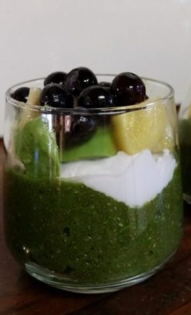 Green and Gold Chia Pudding